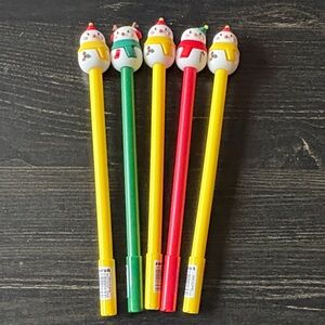 Colorful Snowman Pens Set